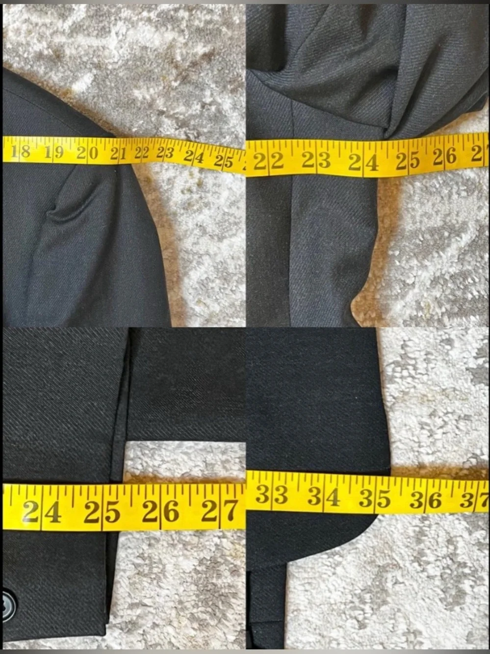 Riserva Made in Italy 100% Wool Black Blazer Sport Coat 46R